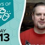 Teal and light blue hexagonal graphic with KETOCHOW logo, white text 100 DAYS OF KETOCHOW, black text DAY 013.