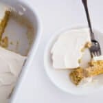 Root Beer Float Poke Cake