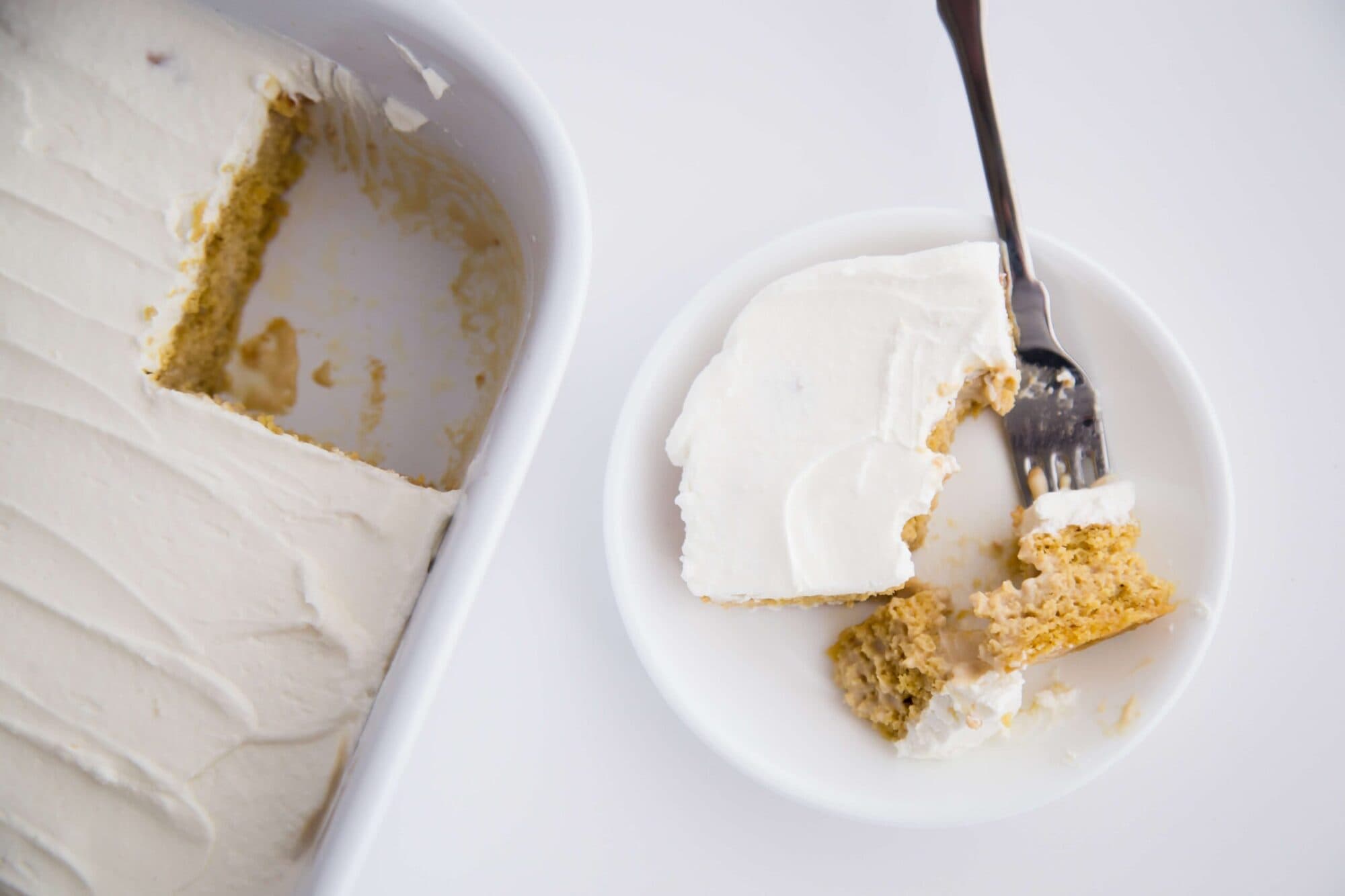 Root Beer Float Poke Cake