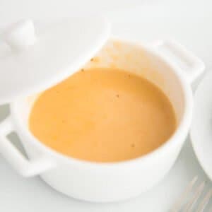 Spicy taco nacho cheese sauce made with spicy taco soup keto chow