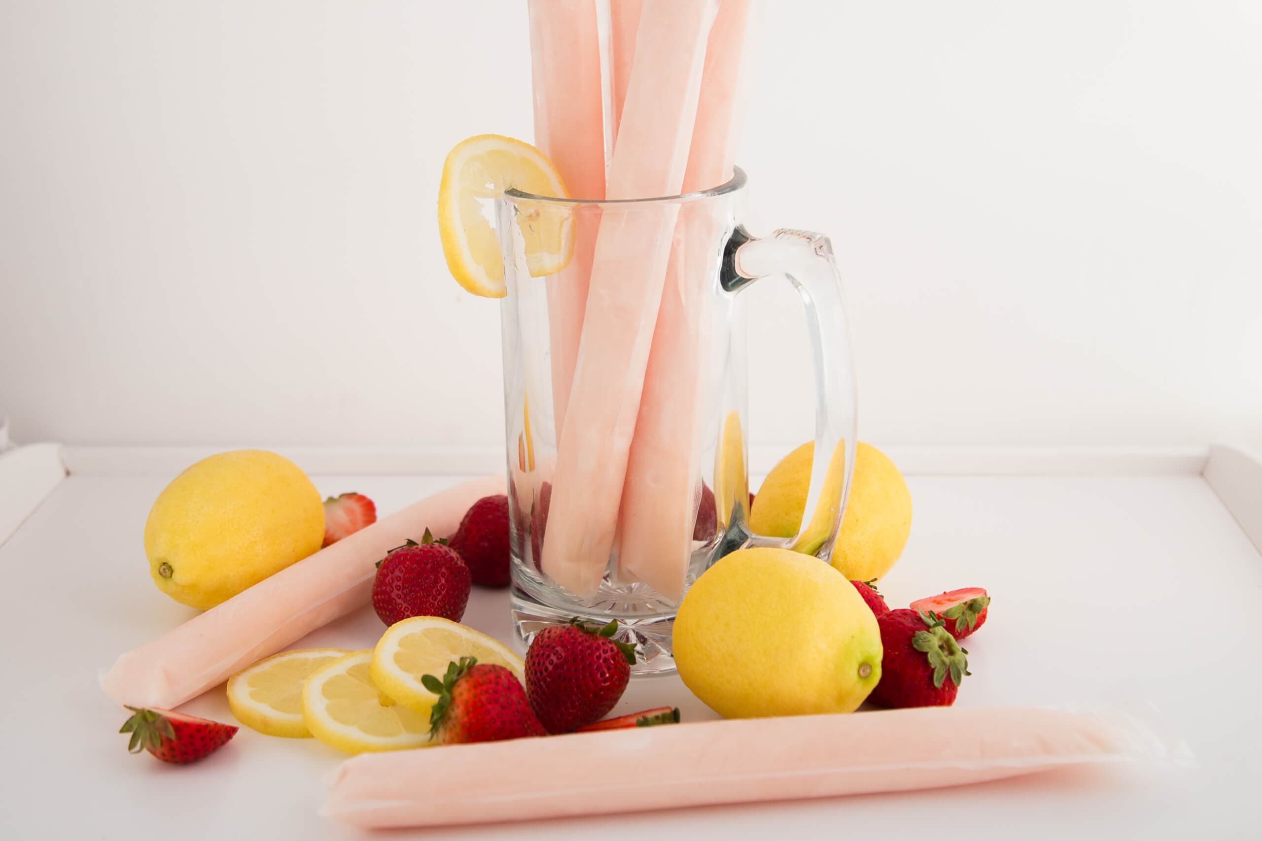 Strawberry Lemonade Yogurt Pops