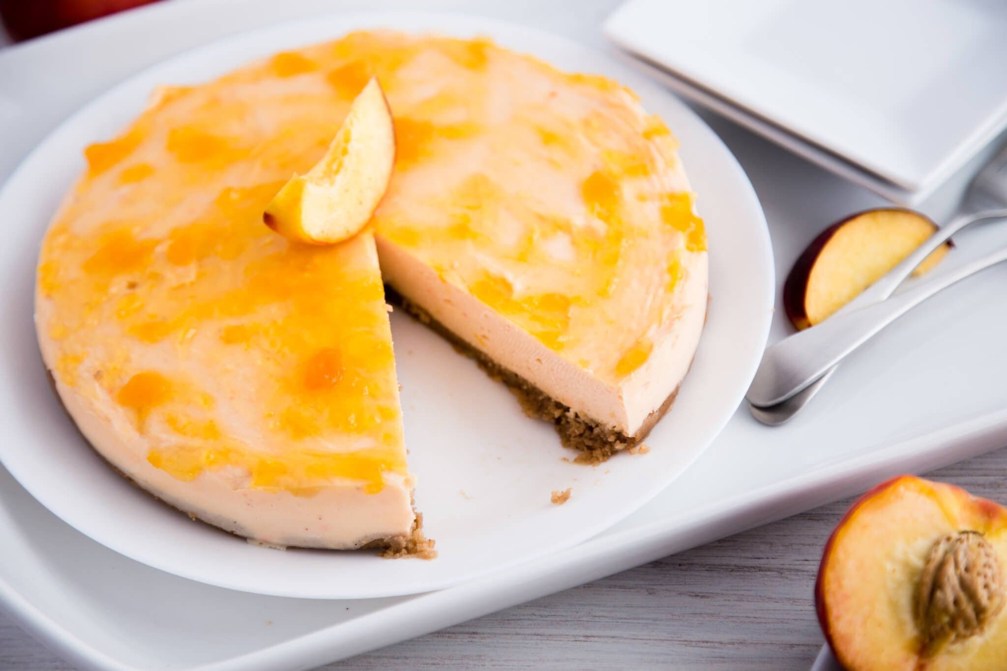 Ginger Peach Cheesecake