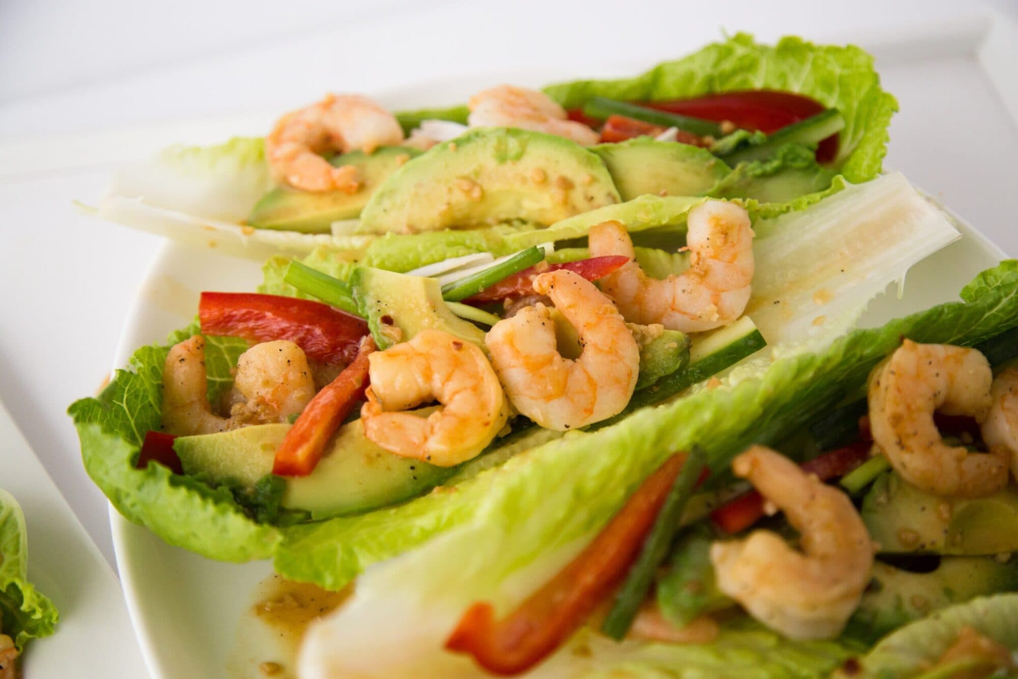 Spicy Taco Shrimp Lettuce Wraps