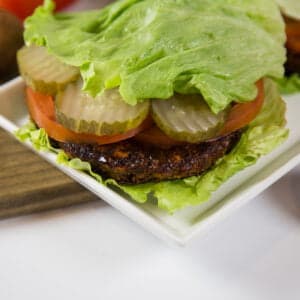 ultimate veggie burgers- featuring savory chicken soup Keto Chow