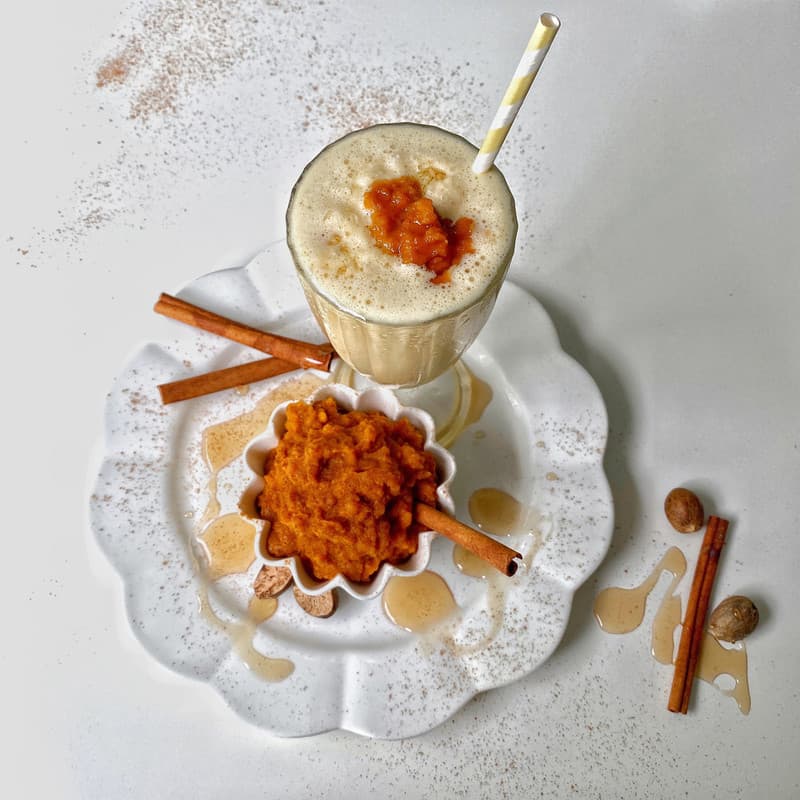 pumpkin spice caramel keto chow shake