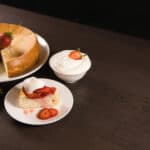 Angel food cake with strawberries