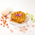 omelet waffle with cheese