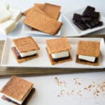 a row of keto, gluten free graham crackers