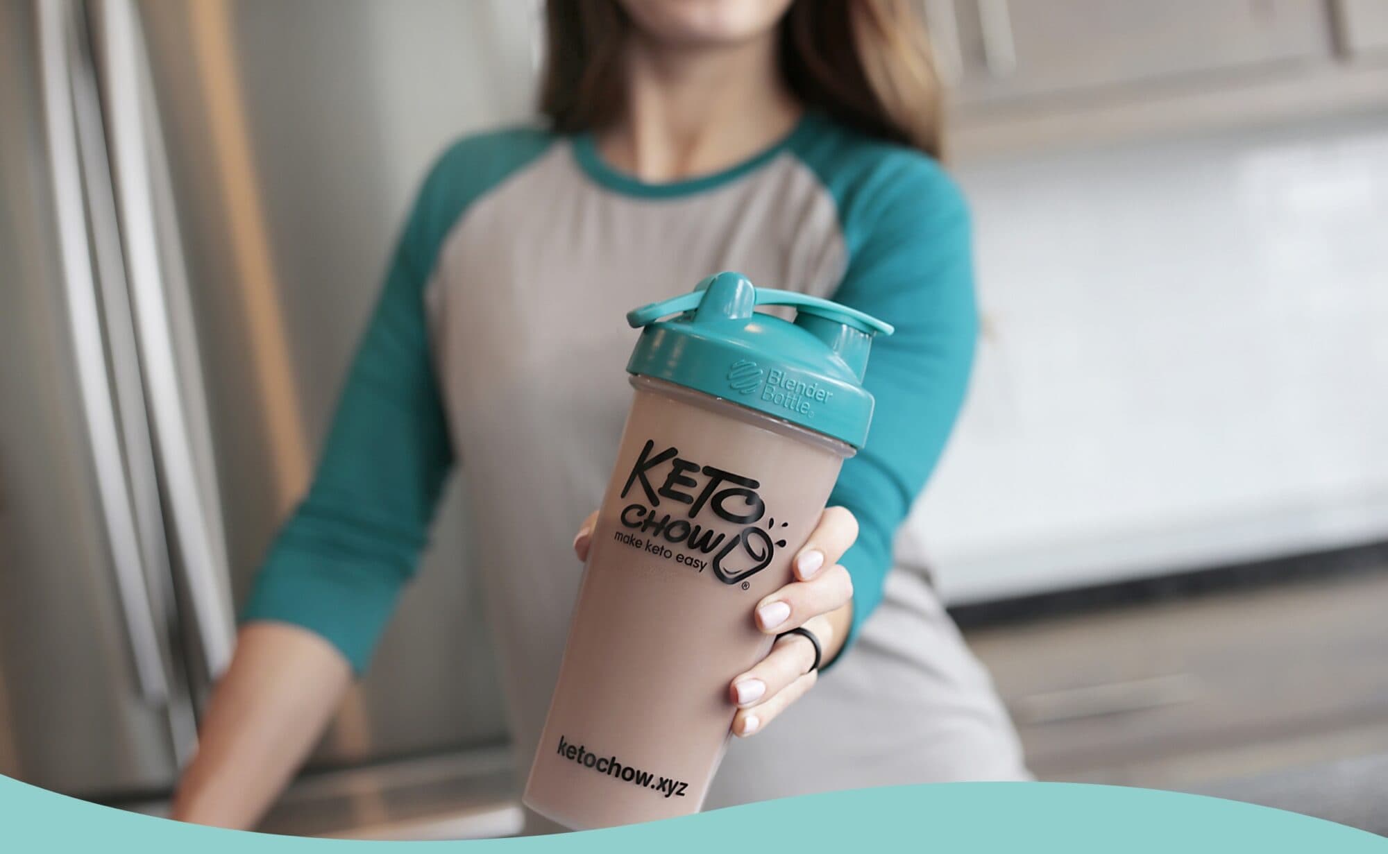 woman holding shaker