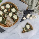 spinach and mushroom pizza