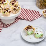 white chocolate pistachio tarts