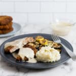 Keto Chicken Fried Steak with Cream Gravy