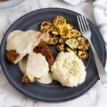 Keto Chicken Fried Steak with Cream Gravy