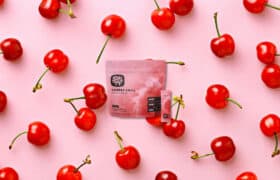 Cherry Chill SALTT on a background of cherries