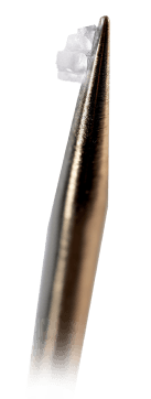 sucralose on a needle tip