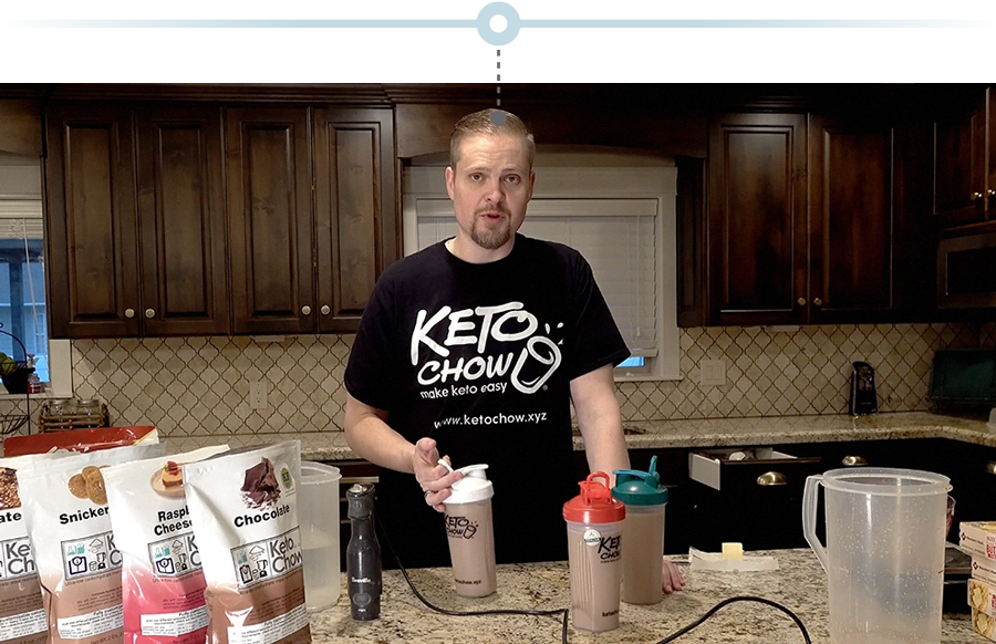 Chris Bair making Keto Chow