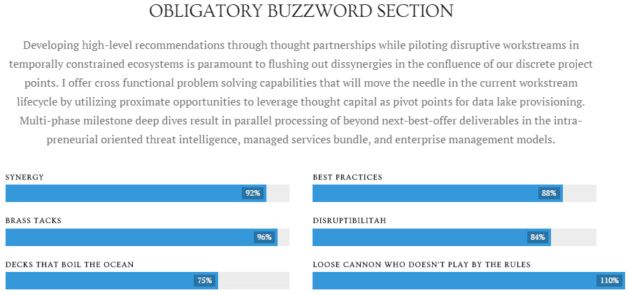 obligatory buzzword section