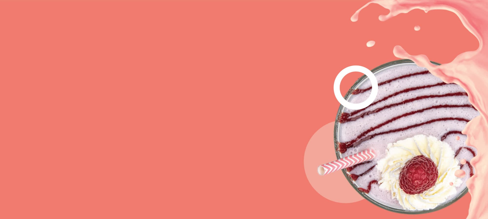 shake with red background