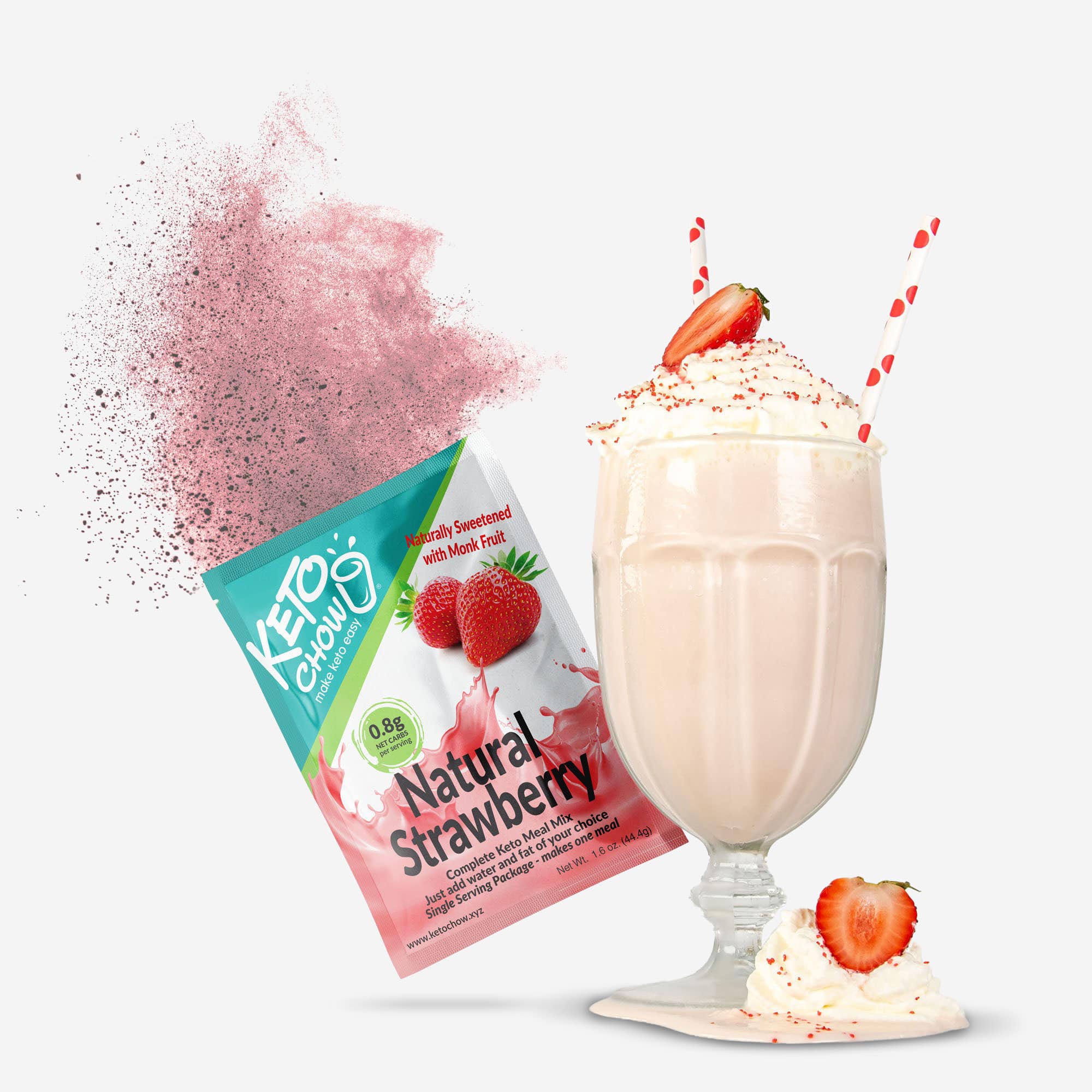 Natural Strawberry single packet with shake