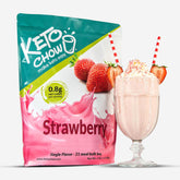Strawberry Keto Chow Bulk Meal Bag and shake
