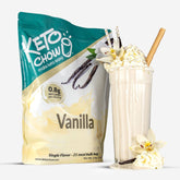 Vanilla Keto Chow bulk bag and shake