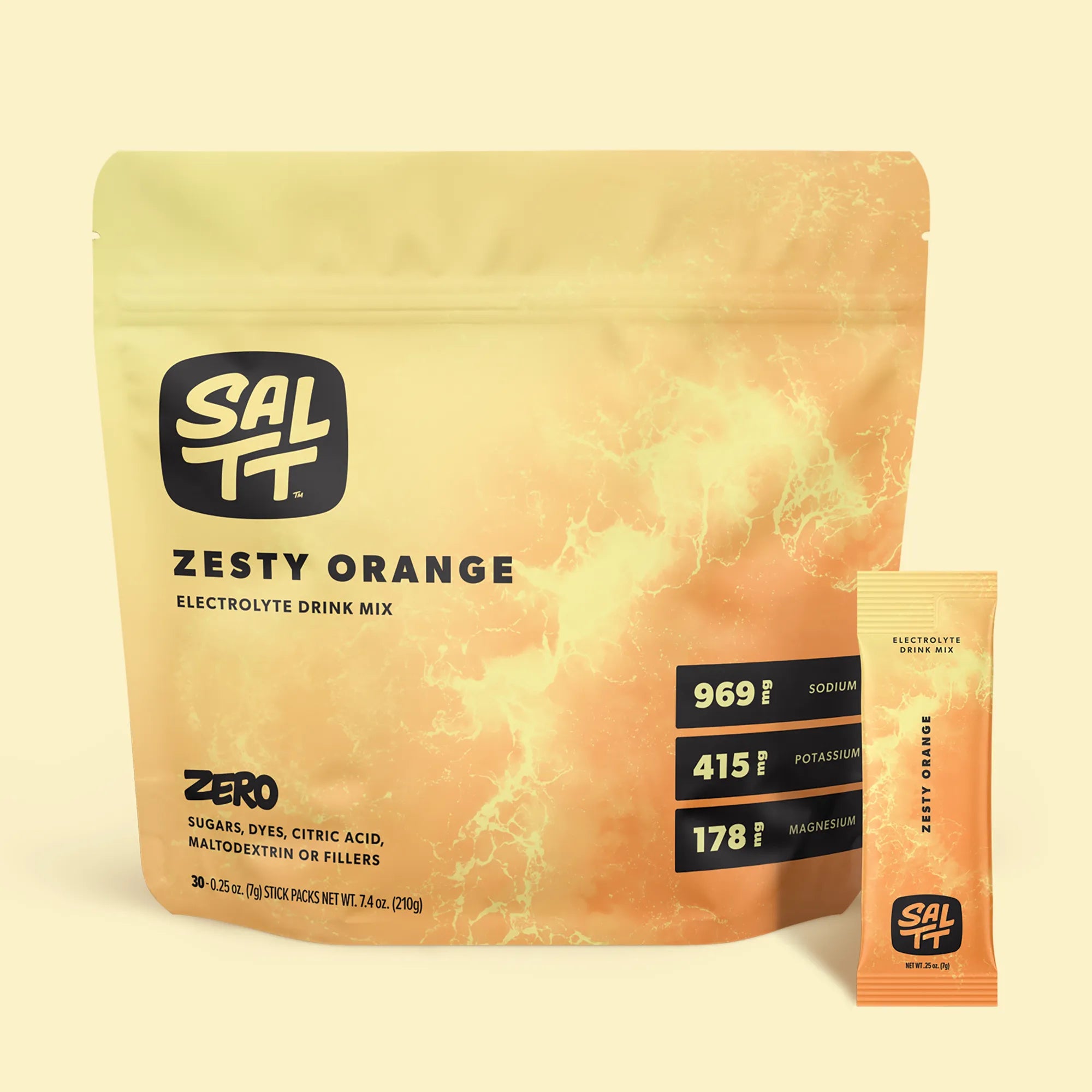 Package Front of 30 Stick Bag of Zesty Orange