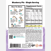 Blueberry Pie Keto Chow package back