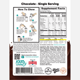 Chocolate Keto Chow package back