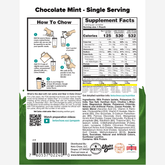 Chocolate Mint Keto Chow package back