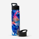 22oz blue pink and purple water color Keto Chow Flask