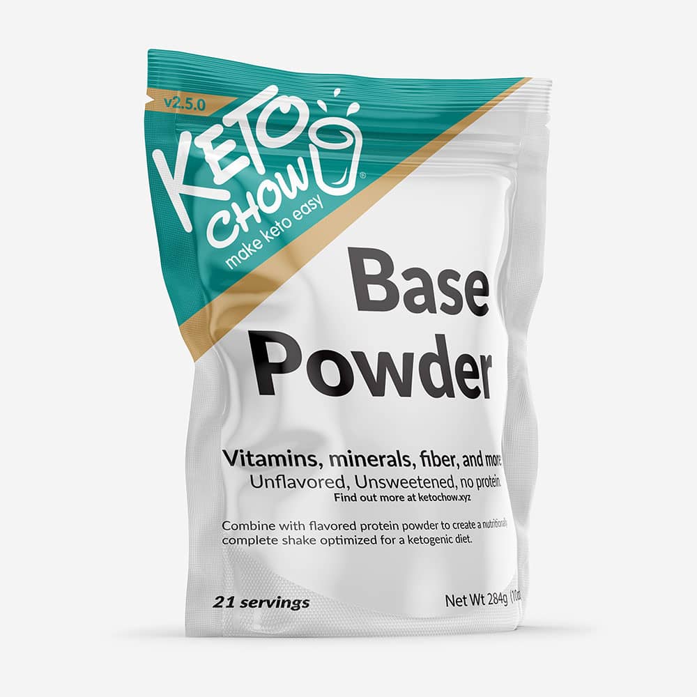 Keto Chow Base Powder Bulk Bag. Unflavored and unsweetened with no protein.