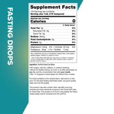 Fasting Drops nutritional label. For more info visit ketochow.xyz/nutrition